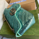 Top view of classic sleek women's handbag – women's statement bag