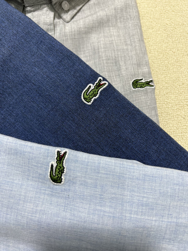 Back view of Lacoste luxury clothing with logo-detail design