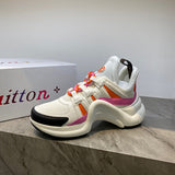 Louis Vuitton Red Pointed-Toe Flats - Angled View