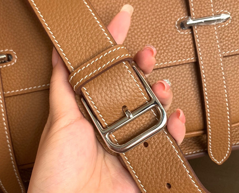 Close-up detail of sleek bag design