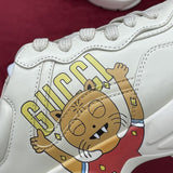 Gucci soft grey luxury sneakers view 5 premium leather build