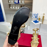 Close-up of Valentino Garavani shoes craftsmanship