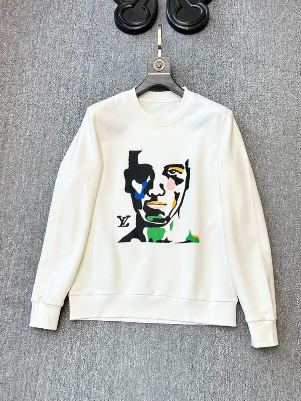 Front view of Louis Vuitton luxury clothing with tailored silhouette