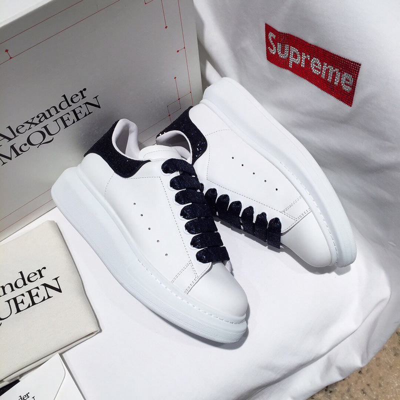 Alexander McQueen crisp white luxury sneakers view 6 cushioned comfort fit