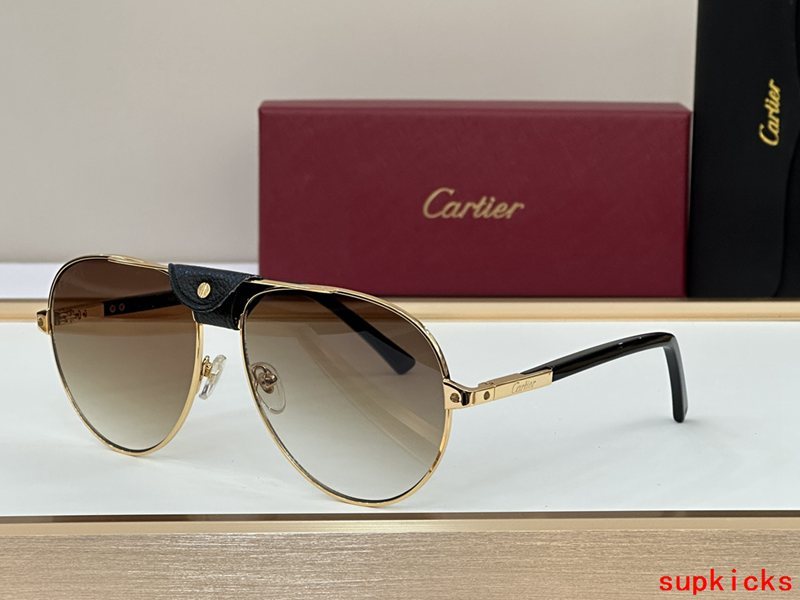 Angled view of Cartier unisex sunglasses
