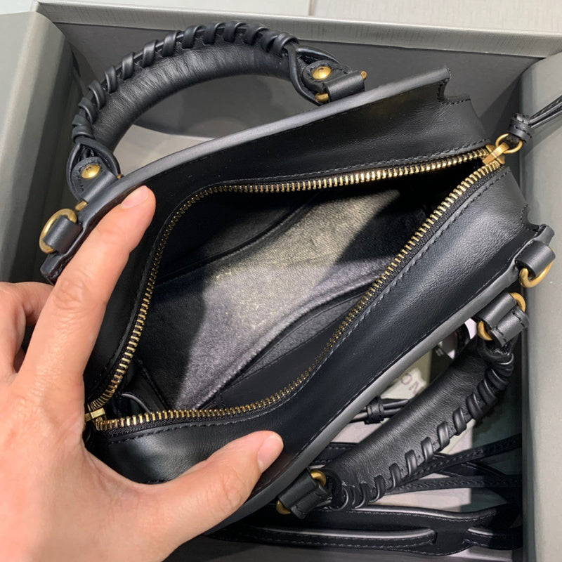 Sophisticated Faux Leather Handbag - Statement Silhouette | Women's Everyday Carry Handbag #315 - styled full view (image 7) of designer-inspired handbag