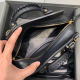 Sophisticated Faux Leather Handbag - Statement Silhouette | Women's Everyday Carry Handbag #315 - styled full view (image 7) of designer-inspired handbag