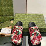 Gucci Luxury sneakers in tonal black classic court silhouette front view