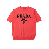 Back view of Polo cotton polo shirt with monogram-inspired silhouette