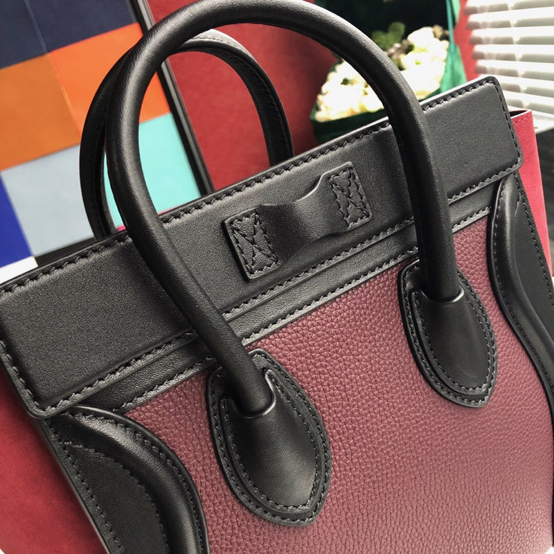 Back view of signature polished women's handbag – women's everyday handbag