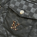 Front view of Louis Vuitton luxury clothing with streetwear-inspired cut