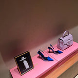 Side profile view of Saint Laurent luxury piece style No.098