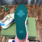 Gucci neutral cream luxury sneakers view 9 breathable knit upper