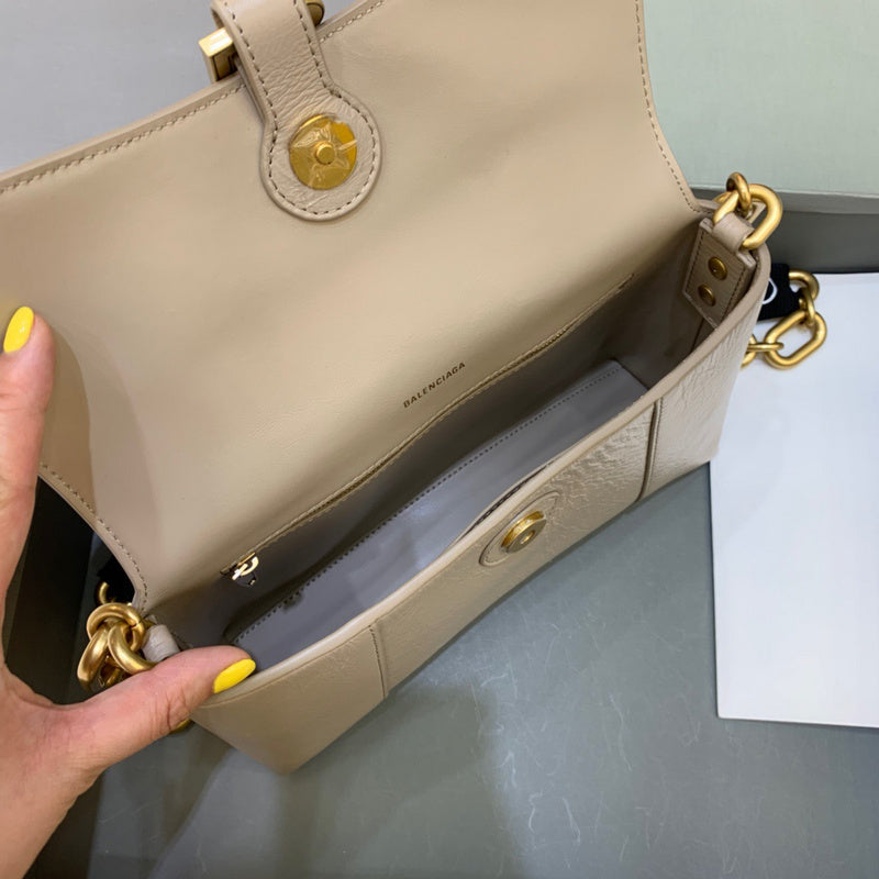 Structured Premium PU Leather Handbag - Signature Hardware Accents | Women's Designer-Inspired Purse #267 - alternate angle view (image 8) of designer-inspired handbag