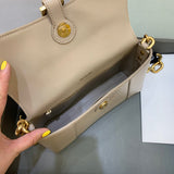 Structured Premium PU Leather Handbag - Signature Hardware Accents | Women's Designer-Inspired Purse #267 - alternate angle view (image 8) of designer-inspired handbag