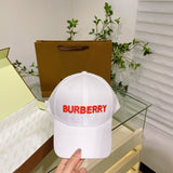 Close-up detail view of Burberry unisex cap