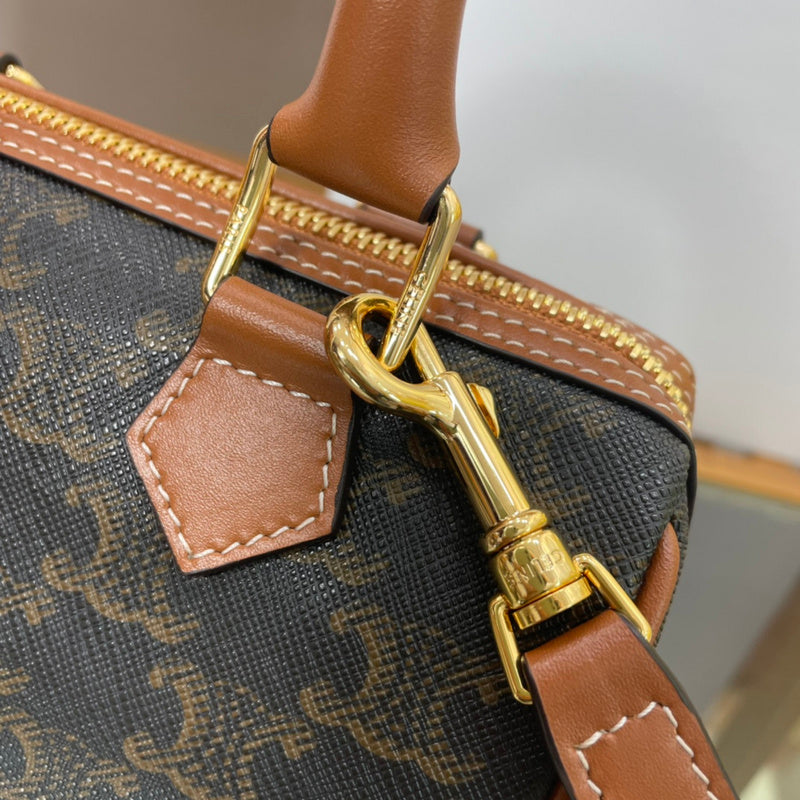 Front view of sleek refined women's handbag – women's designer-style accessory