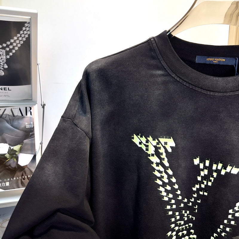 Front view of Louis Vuitton luxury clothing with everyday silhouette