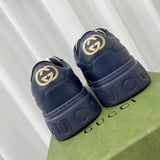 Gucci tonal black luxury sneakers view 7 premium leather build