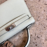 Close-up detail of polished bag design