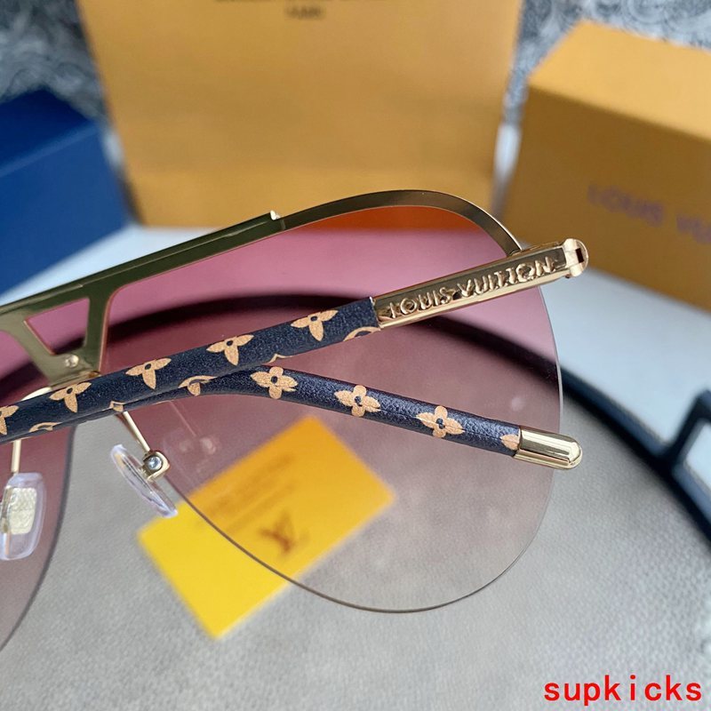 Side view of Louis Vuitton unisex sunglasses