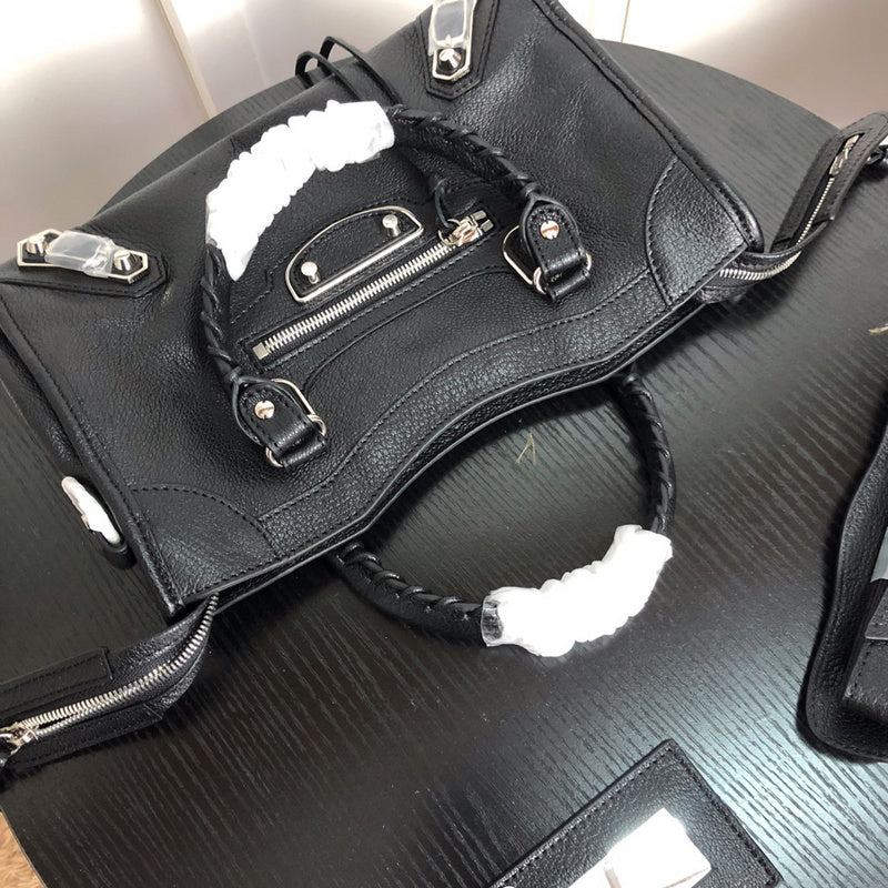 Back view of elevated modern women's handbag – women's statement bag