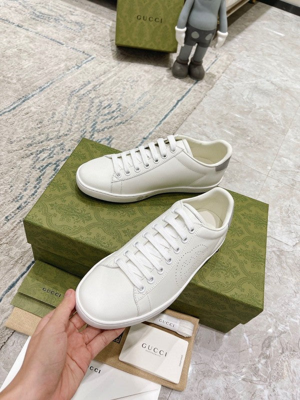 Gucci crisp white luxury sneakers view 5 everyday casual design