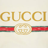 Flat lay presentation of Gucci luxury clothing with relaxed-fit cut