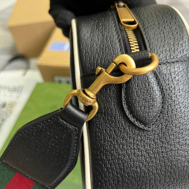 Side profile of polished sleek women's handbag – women's luxury accessory