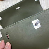 Side view of balanced structured handbag