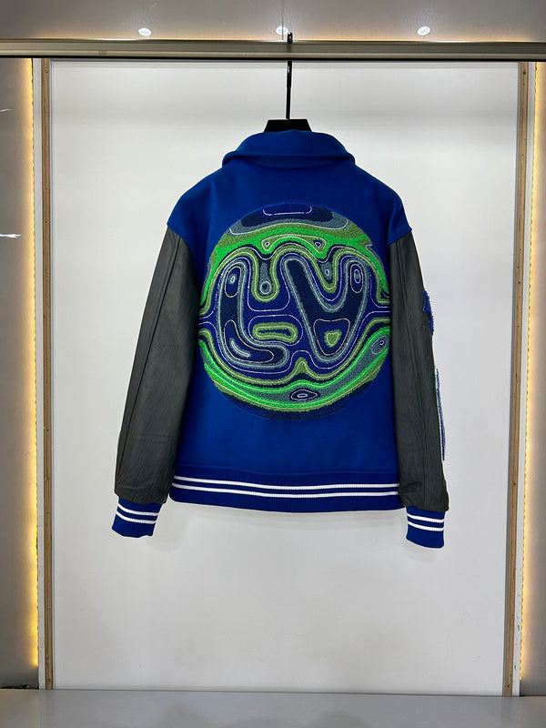 Side profile of Louis Vuitton luxury clothing with relaxed-fit cut