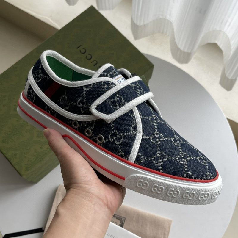 Gucci sneakers detailed view showing premium designer craftsmanship