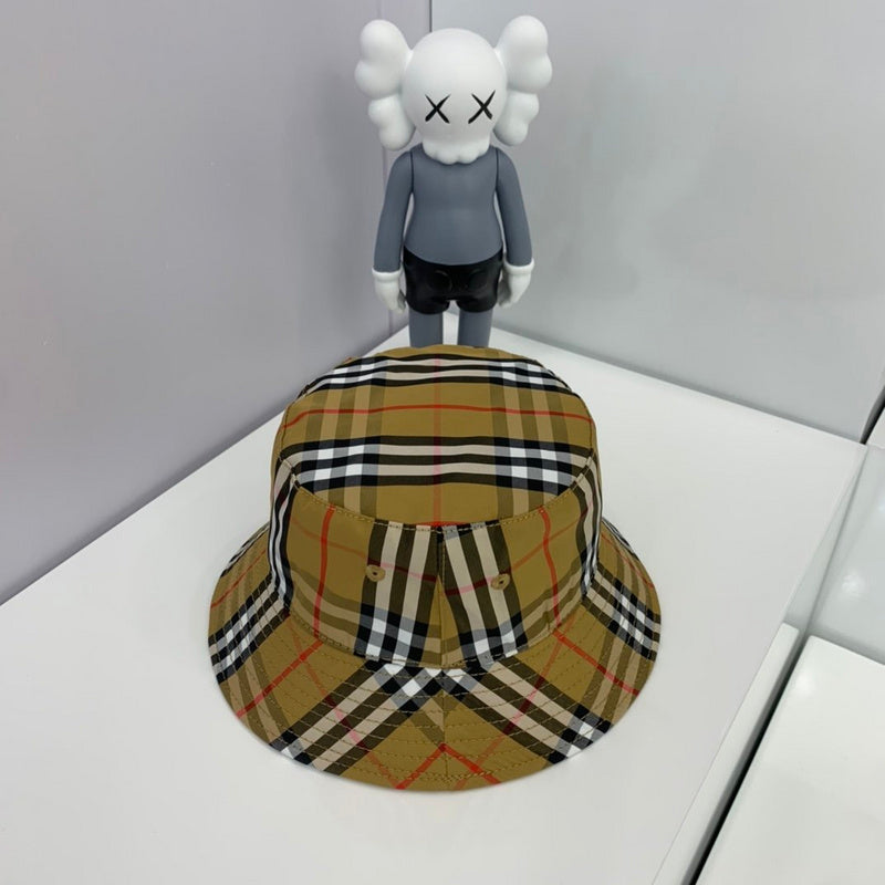 Close-up detail view of Burberry unisex cap