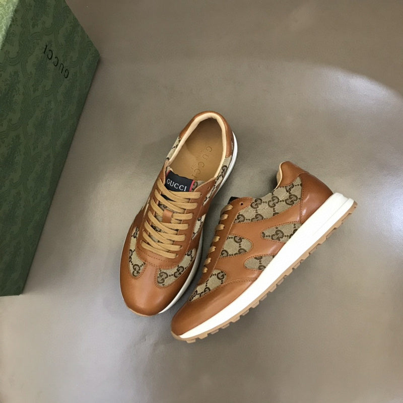 Gucci two-tone luxury sneakers view 9 sleek tonal finish