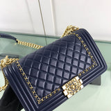 Zivas Charm Signature Style Everyday Handbag (Signature Shape & Finish) – Side Profile