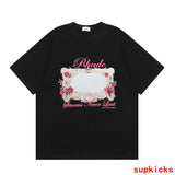 Front view of Rhude luxury clothing with contemporary cut