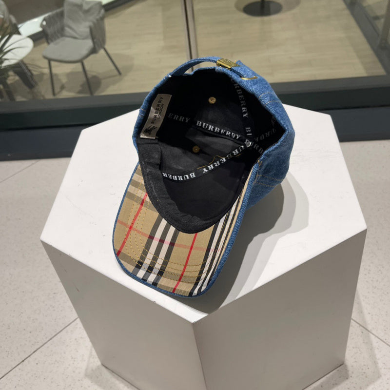 Side view of Burberry unisex cap