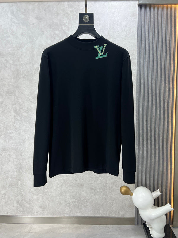 Back view of Louis Vuitton luxury clothing with monogram-inspired silhouette