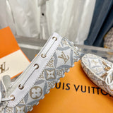 Louis Vuitton Black Classic Ballet Flats - Heel Detail View