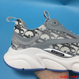 Dior Chocolate Brown Chunky Platform Sneakers - Side Profile View