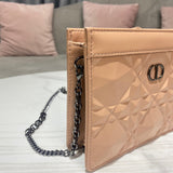 Handle and strap detail of modern sleek women's handbag – women's designer-style accessory