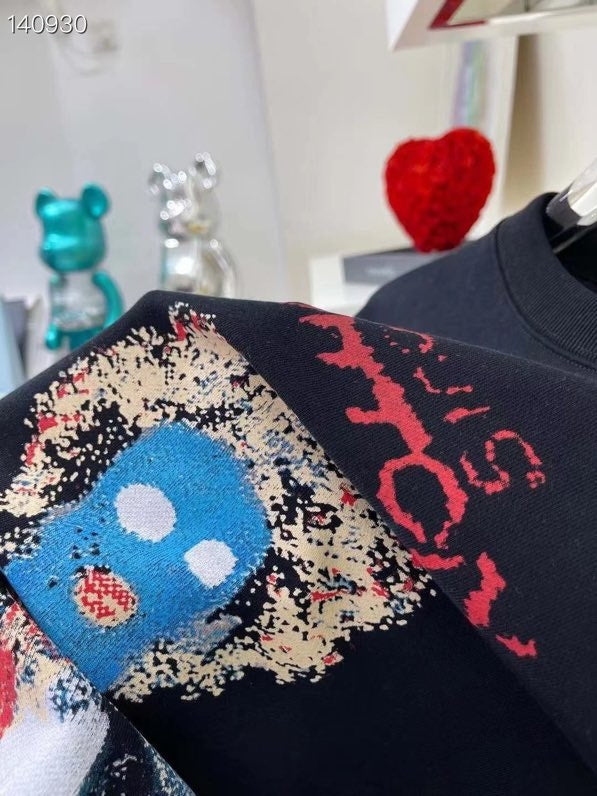 Close-up detail shot of Louis Vuitton luxury clothing with runway-inspired design
