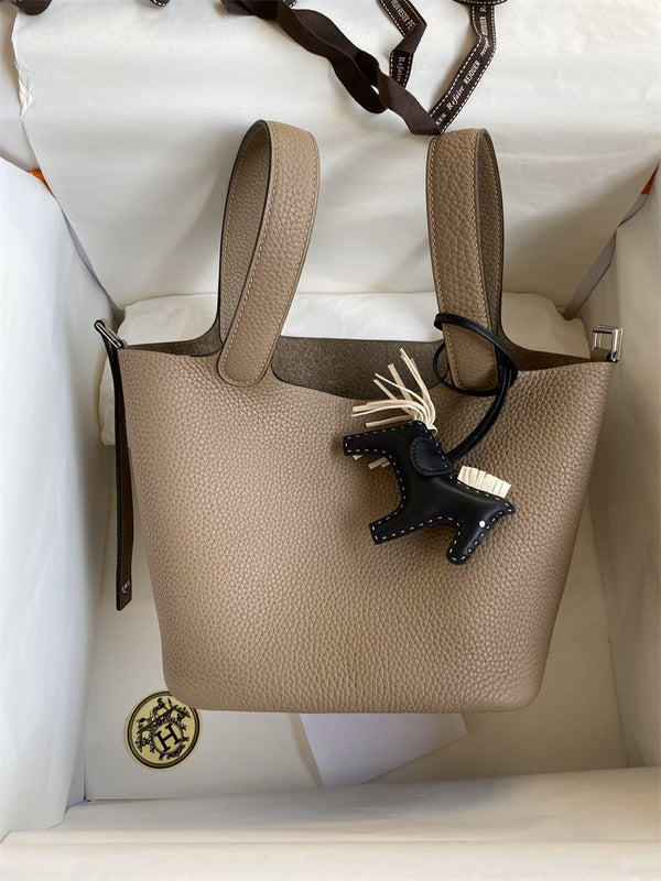 Side view of sophisticated structured handbag