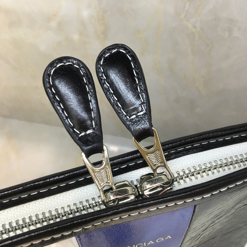 Polished Faux Leather Handbag - Signature Hardware Accents | Women's Statement Accessory #187 - styled full view (image 7) of designer-inspired handbag