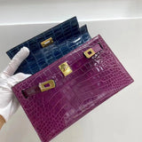 Side view of smart structured handbag