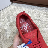 Givenchy Red Classic Ballet Flats - Angled View