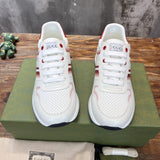 Gucci soft grey luxury sneakers view 8 padded collar comfort