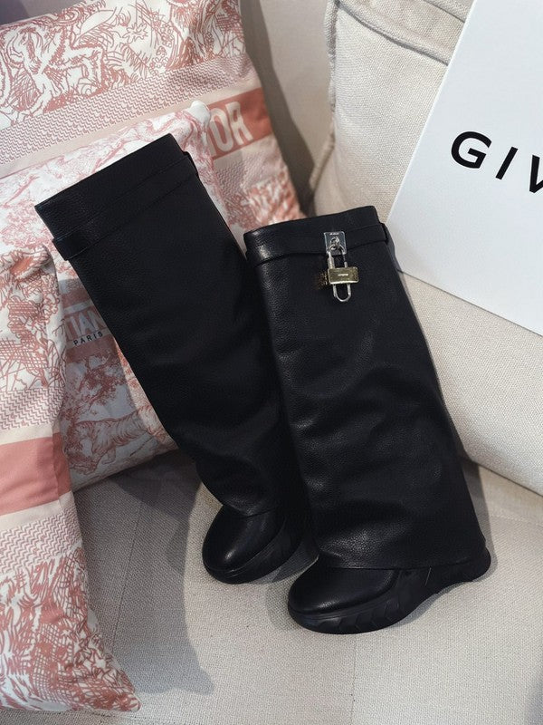Givenchy Black Chunky Platform Sneakers - Sole Detail View