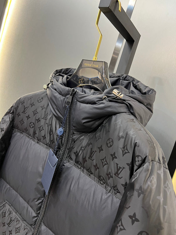 Flat lay presentation of Louis Vuitton luxury clothing with contemporary cut