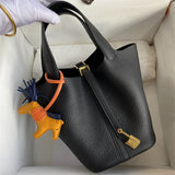Sophisticated bag shown from front angle